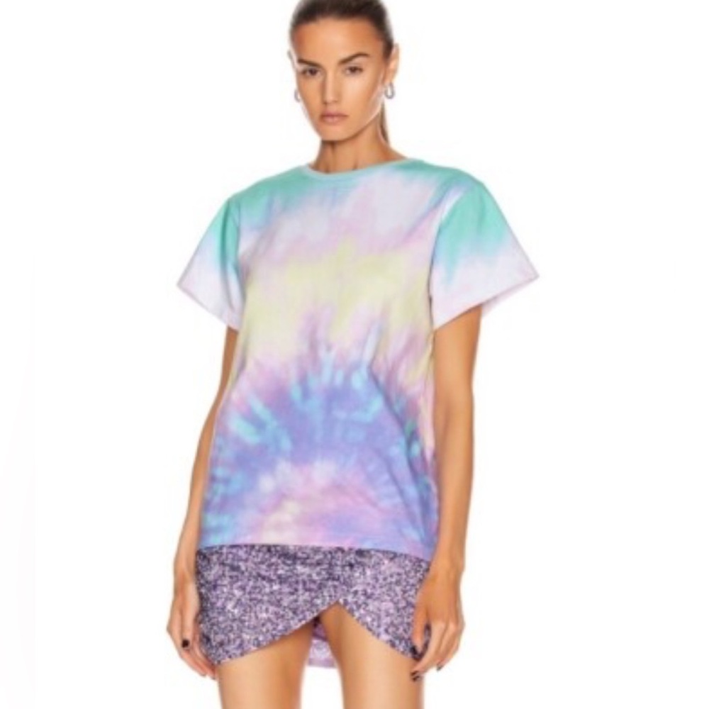 Retrofete Tie Dye 70s Cotton Hippie Short Sleeve Tee Shirt Size small